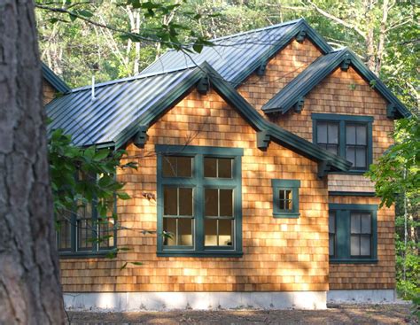 cedar siding house with green metal roof|green roof shingles.